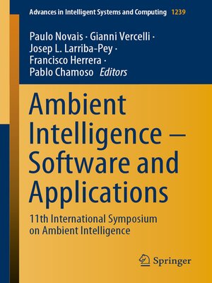 cover image of Ambient Intelligence – Software and Applications